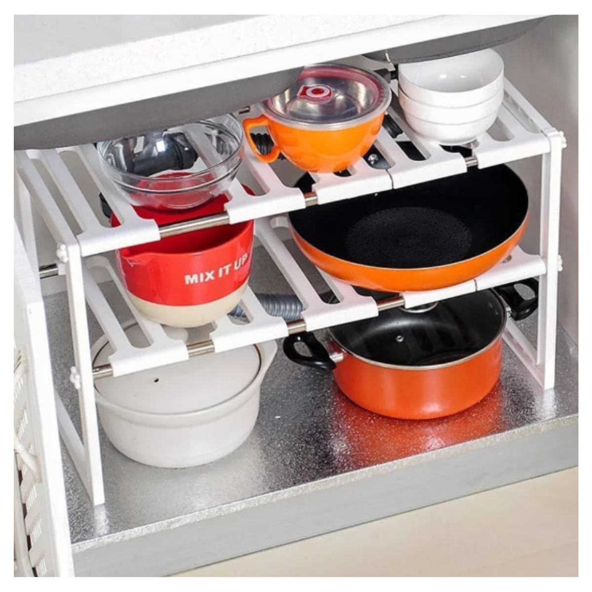 Organizador Doble Con Estante Adaptable