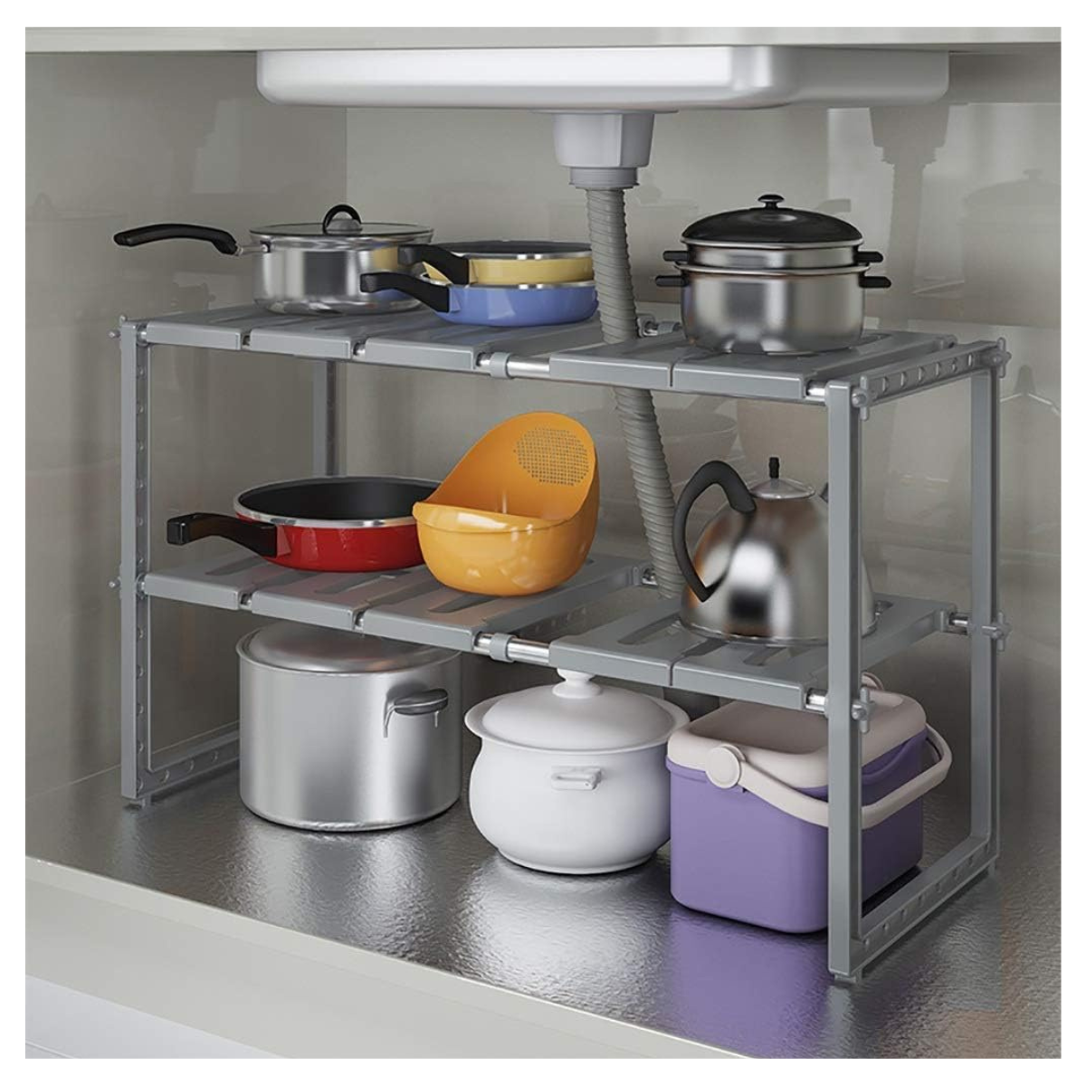 Organizador Doble Con Estante Adaptable