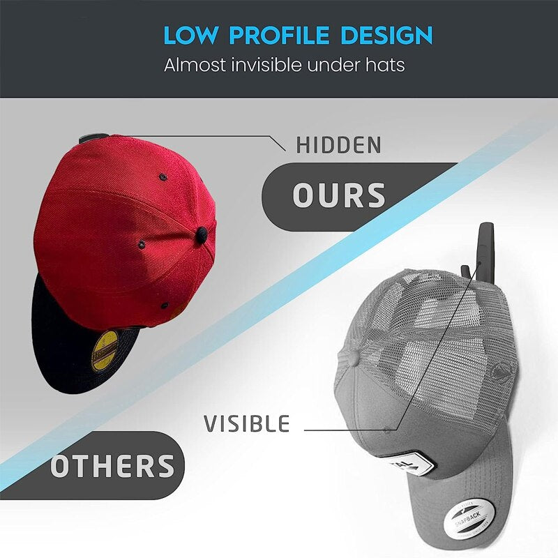 10 Ganchos Organizadores Gorras Pared