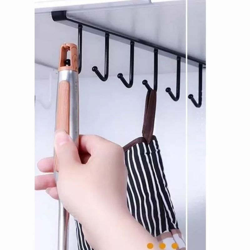 Pack de 2, Soporte Metal Colgador Tazas 6 Ganchos