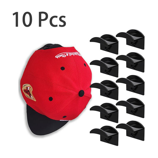 10 Ganchos Organizadores Gorras Pared